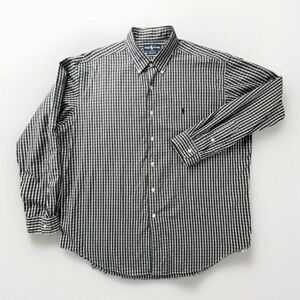 Ralph Lauren Polo Shirt XL‎ Plaid Marlowe Cotton Button Up Collared Shirt